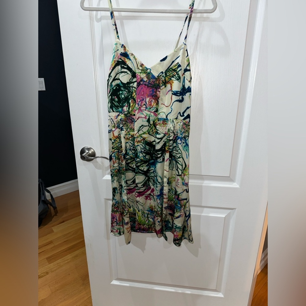 Colorful Abstract Print Dress